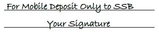 SSB Check Endorsement Signature Example